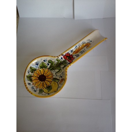 Poggiamestolo Giallo Zafferano H. 29 cm in Ceramica